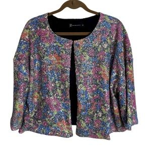 New York and Company Sequin Multicolor Jacket Large